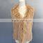 New autumn and winter women rabbit fur weaving vest fur collar jacket factory direct fur vest
