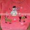 Pink Snowman Embroidery Children Baby Sweater Designs For Girl
