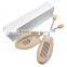 Shoe tree type and wood material shoe stretcher with bendable spring