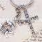 Keychain & Keyring Skeleton Skull Antique Silver Cross Carved 7.8cm