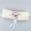 PU Leather Waistband Rectangle Khaki