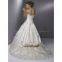 High Quality Satin Lace Material Appliqued Beaded Cap Sleeves Bridal Wedding Gown Custom Made