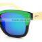 high quality cheap bamboo sunglasses PC frame mirror lenses sunglasses WPB6919