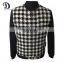 Latest Print Design Men Short Wool Bomber Jacket