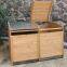 wooden garbage storage bin