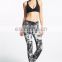 Mid Waist YOGA Gym Pants Tights Fitness Black camo Patched Leggings