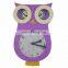 Owl Shape wall clock wall kid's bedroom decor wall clock