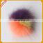 Wholesale big size colourful real raccoon fur hat accessory pom poms