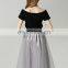 New match women two piece set dresses with tulle keen length skirt