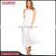 2017 New Arrival One Piece Casual Backless White Slip Maxi Dress Latest Dress Designs Photos