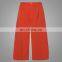 Orange straight leg pants midi length casual loose ladies wide leg culotte cut pants