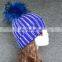 Factory Women Winter Crochet Hat Fashion Fur Pompom Beanie