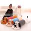 Laying cosy plush stuffed dog pillow huggable cushion bed doll gift toy