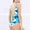high waisted One-Piece pattern printed swimsuit women