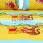 Yellow & Blue Cartoon Double Bedsheet With 2 Pillow Covers