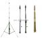 5m 8m 10m 12m 15m telescopic mast lifted by manual hand crank steel rope