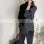 TWOTWINSTYLE Sweater For Women Turtleneck Long Sleeve Chic Knitting Pullovers Casual Patchwork Striped