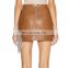 Asymmetrical Patchwork Crystal Tassel High Waist Mini Skirts Women