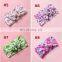 Baby Girl headband Soft Nylon flower print headwear with bow Kids Girl Hair Accessories 22colors