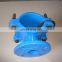 Ductile iron pipe saddle clamp with outlet flange type