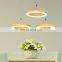 Modern Sample Three Ring LED Pendant Light Lamp Shade Rings Acrylic Hanging Light Suspension Light Fixture