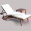 wooden outdoor furniture teak wood swiming pool reclining chair outdoor wooden chaise lounge