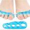 Buy Toe Isolator Hot Selling Blue Foot Care Silicone 5 Toe Stretch Separator For Soft Elastic Correction Protection