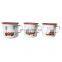 Christmas holiday Factory wholesales customized white metal coffee expresso enamel camp drinking cup