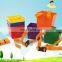 Outdoor school kid plastic bucket kid plastic Cube bucket School Plastic Waist Bucket