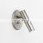 Chromed Thin Base H11mm Hotel Guest Room Headboard Wall Surface Mounted 3W LED Reading Wall Lamp Rotate