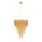 Chinese factory modern luxury crystal chandelier Gold chandelier interior lighting design custom service ceiling chandelier