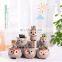 Hot Selling Ceramic Animal  Owl Ceramic Flowing Glaze Base Succulent Plant Decoration Pots Flower Pot Set