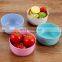 Biodegradable Cereal 4 pcs 16oz Plastic Bowl Set fiber Food  Rice 12cm Cutlery eco-friendly  Dinnerfiber Salad Wheat Straw Bowl