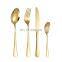 Amazon hot sale Tableware Set 410 Stainless Steel with Gift Box Including Steak Knife Fork Spoon Tea Spoon 5 Colors