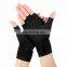 Black Half Finger Copper Infused Carpal Tunnel Arthritis Compression Gloves For Pain