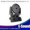 36 x 12w / 10w rgbw high power led/ LED wash moving head light for professional dj led stage system