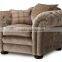 High quality lobby elegance fabric sofa chesterfield brown velvet lounge sofa