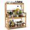 Bamboo Spice Rack Kitchen Organizer Pantry Shelf Kitchen Storage Counter Shelves Spice Rack