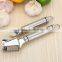 Amazon hot 304 stainless steel Garlic Press and Peeler Set Mince Unpeeled Cloves With Solid Stainless Steel garlic Press