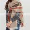 New Arrival Winter Ladies Fashion Fringe Tassel Chervon Pattern Russian Shawls Scarf