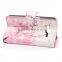 Graceful Magnolia Flowers Pattern Wallet Stand PU Leather Case Cover for Samsung Core2