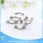 Wholesale China crystal piercing titanium anodized black 14g eyebrow rings