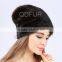 QD80609 Woman Whole Mink Fur Black Brown Hat  China Wholesale