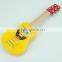 new products 2015 educational music toy yellow colour 6 string 3 years' old child play fuuny wooden musical instruments guitar