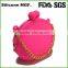 Pink design key chain bag youn girls silicone jelly coin wallet purses