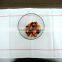 100% cotton white herringone tea towel with washing treatment