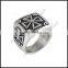 Custom engrave maltese cross ring