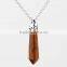 New Trendy Cool Bullet Shaped Natural Quartz Gemstone Necklace