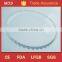 Hot sale round clear beads rim glass plate for decoupage