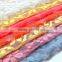 2014 newest design five-petaled flowers cotton embroidery on organza fabric